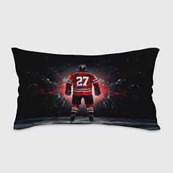 Подушка-антистресс Хоккеист на черном, цвет: 3D-принт