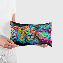 Подушка-антистресс Абстрактная морда льва - яркие психоделические цве, цвет: 3D-принт — фото 2