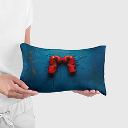 Подушка-антистресс Бойцовские перчатки на синем, цвет: 3D-принт — фото 2