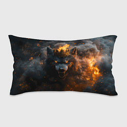 Подушка-антистресс Волк в огне, цвет: 3D-принт