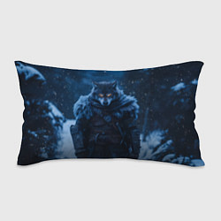 Подушка-антистресс Воин волк зимой, цвет: 3D-принт