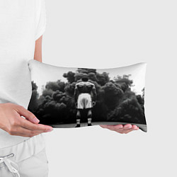 Подушка-антистресс Мухаммед Али в черном дыму, цвет: 3D-принт — фото 2