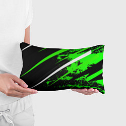 Подушка-антистресс Color black and green, цвет: 3D-принт — фото 2
