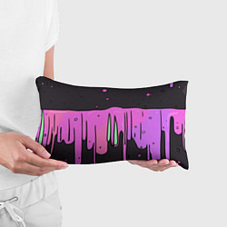 Подушка-антистресс Фиолетовая текстура на черном фоне, цвет: 3D-принт — фото 2
