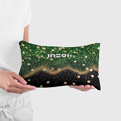 Подушка-антистресс Inzoi лого на черно-зеленом фоне, цвет: 3D-принт — фото 2