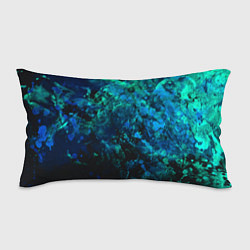 Подушка-антистресс Абстракция - blue-green paint spill, цвет: 3D-принт
