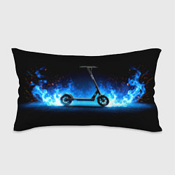 Подушка-антистресс Самокат в синем пламени, цвет: 3D-принт
