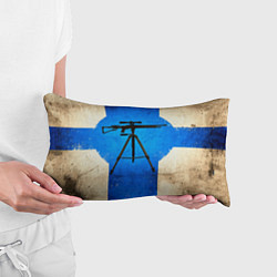 Подушка-антистресс Стендовая спортивная стрельба на синем, цвет: 3D-принт — фото 2