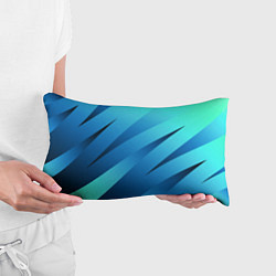 Подушка-антистресс Сине-голубой абстрактные полосы, цвет: 3D-принт — фото 2