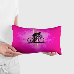 Подушка-антистресс Триатлонист на розовом, цвет: 3D-принт — фото 2