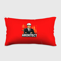 Подушка-антистресс Architect на красном, цвет: 3D-принт