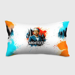 Подушка-антистресс Архитектор на белом, цвет: 3D-принт
