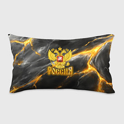 Подушка-антистресс Россия черно-желтый фон