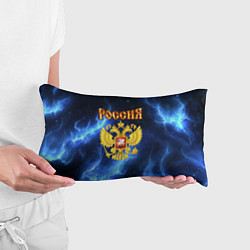 Подушка-антистресс Герб России - синее пламя, цвет: 3D-принт — фото 2