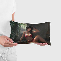 Подушка-антистресс Брюнетка в воде под дождем, цвет: 3D-принт — фото 2