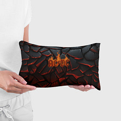 Подушка-антистресс ACDC огненный лого на камнях, цвет: 3D-принт — фото 2