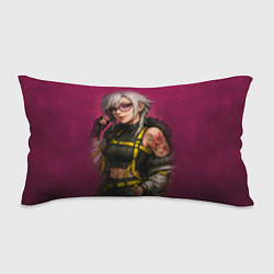 Подушка-антистресс Девушка с татуировкой в очках, цвет: 3D-принт