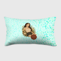 Подушка-антистресс Lana Del Rey сидит в цветах, цвет: 3D-принт