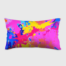 Подушка-антистресс Яркие пятна акриловой краски на стене, цвет: 3D-принт