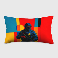 Подушка-антистресс Контр-террорист CS 2 поп-арт, цвет: 3D-принт