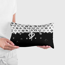 Подушка-антистресс Doom черно белые аниме, цвет: 3D-принт — фото 2