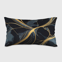 Подушка-антистресс Мраморный узор с золотыми полосками, цвет: 3D-принт