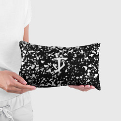 Подушка-антистресс Дум белые брызги красок, цвет: 3D-принт — фото 2