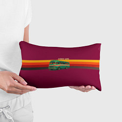 Подушка-антистресс Ретро автобус КАВЗ-685 поп-арт, цвет: 3D-принт — фото 2