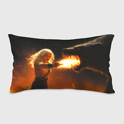 Подушка-антистресс Цири сражается с монстром медведем, цвет: 3D-принт