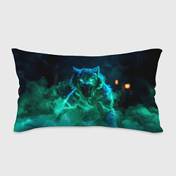 Подушка-антистресс Волк с зелеными глазами, цвет: 3D-принт