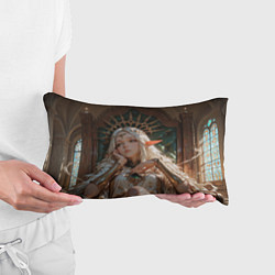 Подушка-антистресс Беловолосая королева эльфов на троне, цвет: 3D-принт — фото 2