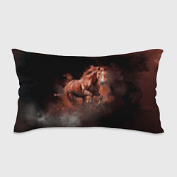 Подушка-антистресс Коричневая лошадь в прыжке, цвет: 3D-принт