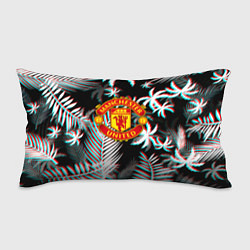 Подушка-антистресс Манчестер Юнайтед тропики глитч, цвет: 3D-принт