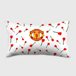 Подушка-антистресс Манчестер Юнайтед розы паттерн, цвет: 3D-принт