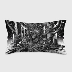 Подушка-антистресс Cyber urban skull - ai art fantasy, цвет: 3D-принт