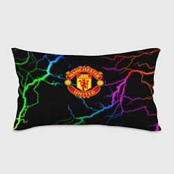 Подушка-антистресс Манчестер Юнайтед неоновые молнии, цвет: 3D-принт