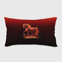 Подушка-антистресс Узор с конем огнем, цвет: 3D-принт