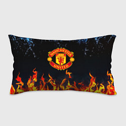 Подушка-антистресс Манчестер Юнайтед лёд и огонь, цвет: 3D-принт