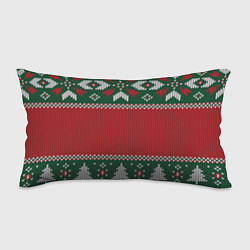 Подушка-антистресс Новогодний узор вязаный, цвет: 3D-принт