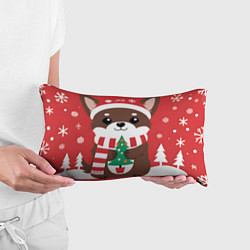 Подушка-антистресс Новогодний пес с елочкой, цвет: 3D-принт — фото 2