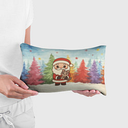 Подушка-антистресс Санта с котенком, цвет: 3D-принт — фото 2