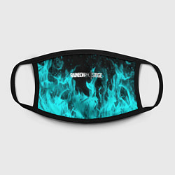 Маска для лица R6S: Turquoise Flame, цвет: 3D-принт — фото 2