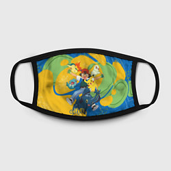 Маска для лица Эш Кетчум и его банда, цвет: 3D-принт — фото 2