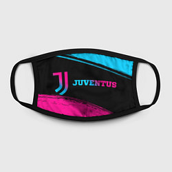 Маска для лица Juventus - neon gradient: надпись и символ, цвет: 3D-принт — фото 2