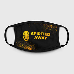 Маска для лица Spirited Away - gold gradient: надпись и символ, цвет: 3D-принт — фото 2