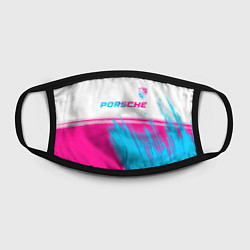 Маска для лица Porsche neon gradient style: символ сверху, цвет: 3D-принт — фото 2