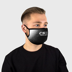 Маска для лица Counter Strike 2 glitch на темном фоне, цвет: 3D-принт