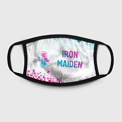 Маска для лица Iron Maiden neon gradient style: надпись и символ, цвет: 3D-принт — фото 2