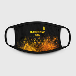 Маска для лица Rainbow Six - gold gradient: символ сверху, цвет: 3D-принт — фото 2