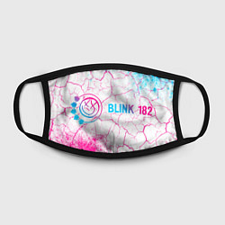 Маска для лица Blink 182 neon gradient style: надпись и символ, цвет: 3D-принт — фото 2